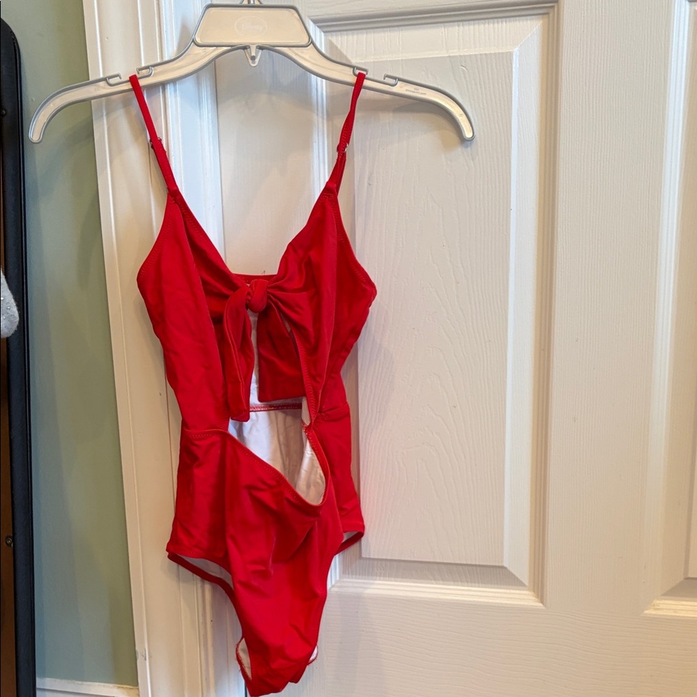 Reformation Red One Piece Swimsuit